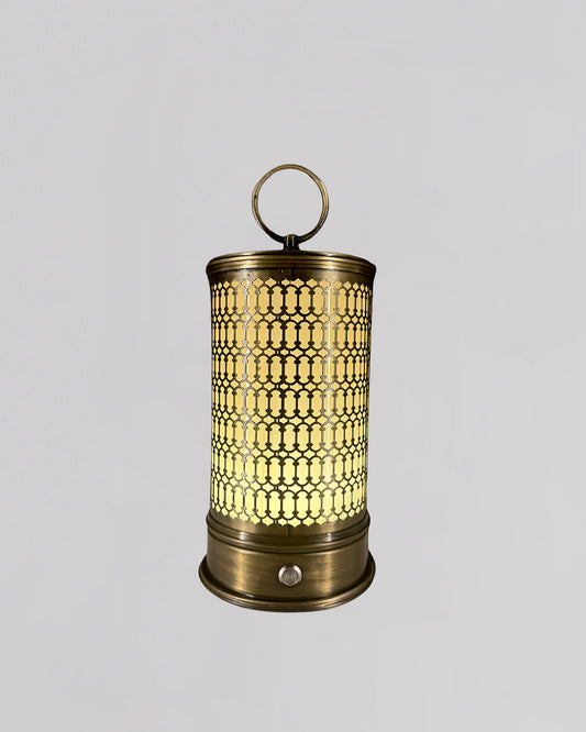Decorative lantern with intricate design on a light gray background