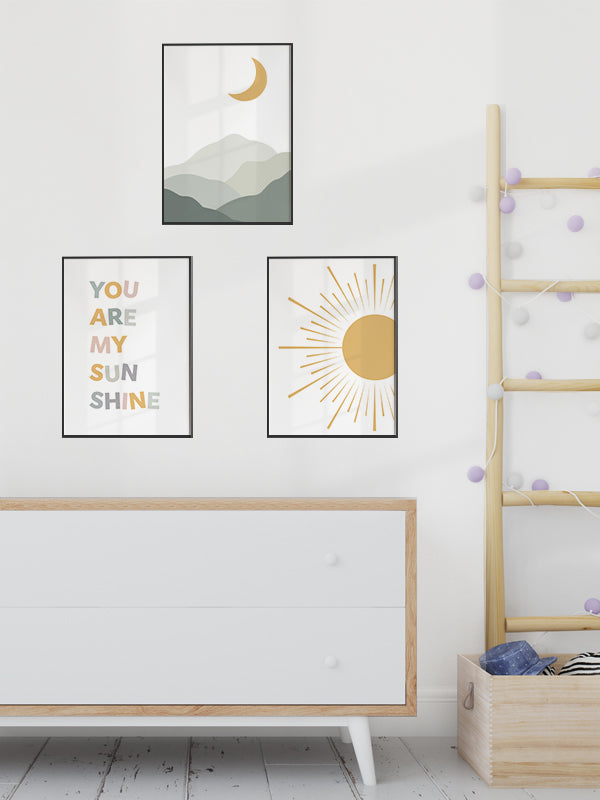 Çocuk Odası Sun Shine Poster Seti A4 Boyutunda