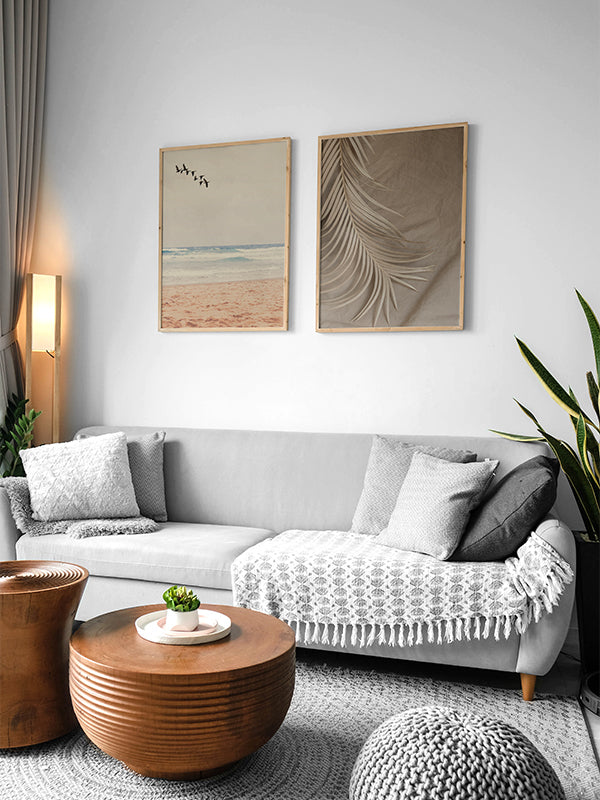 Bej Tonları Palm Posteri