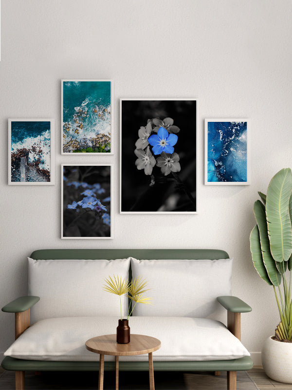 Waves Blue Poster