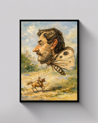 Caricature of Jules Didier Butterfly Man