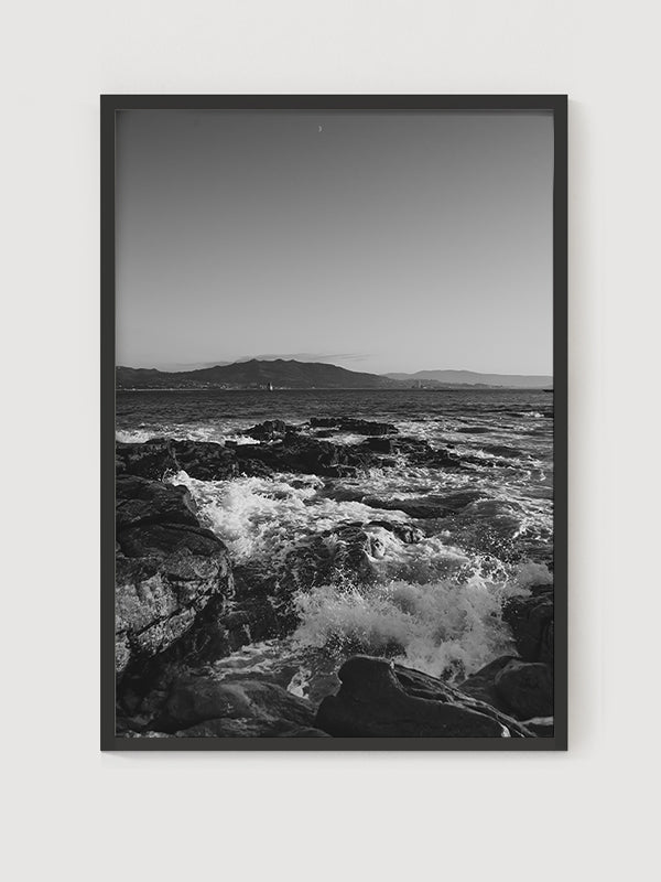 Waves Monochrome Poster
